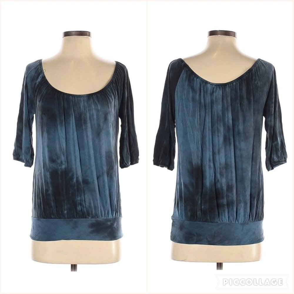 INC International Concepts Blue Tie Dye Shirt Top